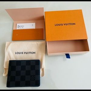 Authentic Louis Vuitton PF. Slender D. Graph. Blue Men’s Wallet
